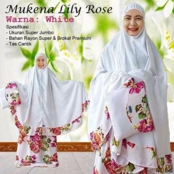 Mukena Lily Roses Exclusive Jumbo - XXXL - White  
