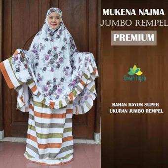 Mukena Najma Jumbo rempel Premium Red  