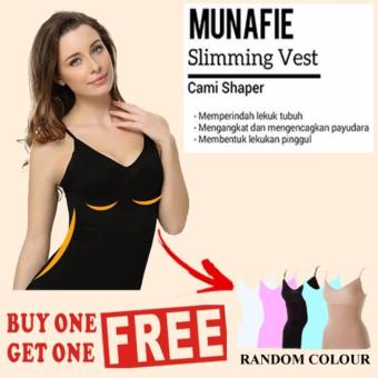 Munafie Atasan Slimming Body Shaper Black Korset Pelangsing Perut, Dada dan Pinggang Buy 1 Get 1 - Random Color  