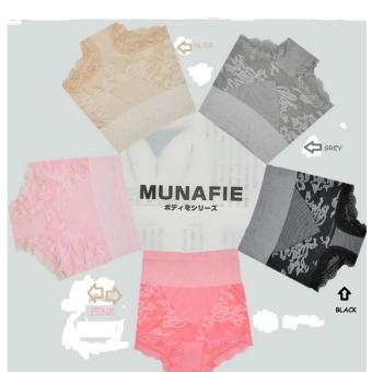 Munafie Pants Slim 2nd Generation Motif Bunga - Pink / Merah Muda  