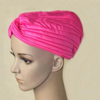 Muslim head baotou cap bath hats for men hip-hop cap Rose red - intl  