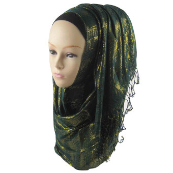 Muslim Islamic Gold Thread Hijab For Women MSL014-9# (Intl)  