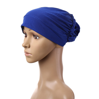 Muslim Islamic Hijab Drape Design Disk Flower Hat For Women MSL004-blue - Intl (Intl)  