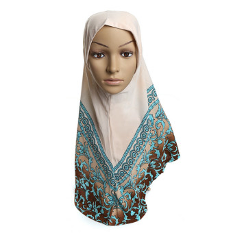Muslim Islamic Hijab Pattern Shawls Plain Scarf MSL002-5# (Intl)  