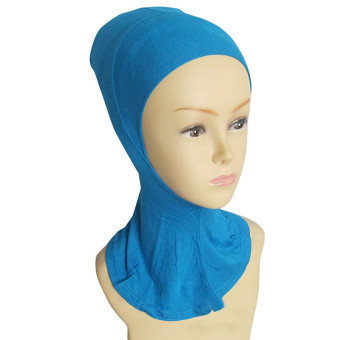 Muslim Islamic Pure Color Hijab For Women MSL013 (blue) (Intl)  