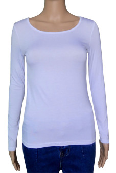 Muslim Long Sleeve Half-length T shirt for Women (White) (Intl)  