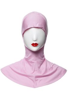 Muslim Under Scarf Inner Cap Hat Hijab Neck Cover Headwear (Plum)  