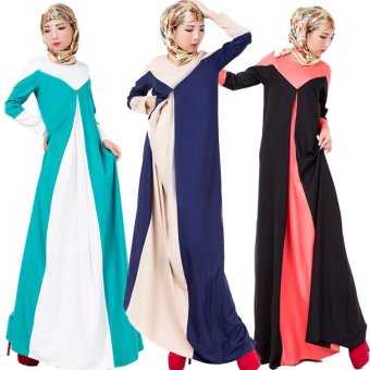 Muslim Women's Long-sleeved Dress Skirt (Black-60-0.2) - intl  