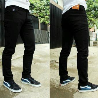 NAKENT celana jeans pria premium \[hitam]\  