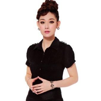 Nana Blanche Kemeja Lengan Pendek A905 - Black  