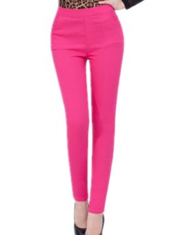 New 2015 New Sexy Women Pants casual Ladies Candy color skinny pencil pants Stretch Tights four Pocket high waist Skinny Pants M-XL Color 2  