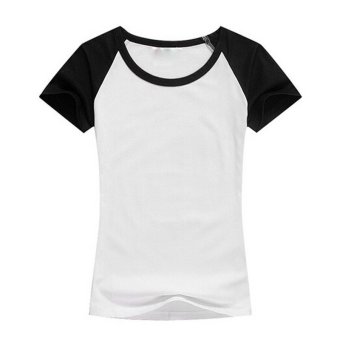 New 2015 Women Casual Short Sleeve Cotton T-shirt Girls Round Neck Sports T-Shirts Tops Tee Size S-2XL Hot Sale style 1  