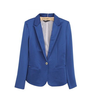 New Fashion Candy Color Slim Single Breasted Blazer Suit Coat Jackets Ladies Basic Business Suit for Women LZ-016 (Blue) - intl  