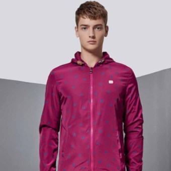 New Fashion Men's Casual Hoodie Jacket Slim Printer Floral Autumn Coats(Purple) - intl  