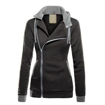 New Fashion Women Long Sleeve Hooded Basic Coat Thick Cotton Outwear Casual Sports Jacket - intl  