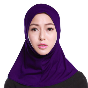 New Fashion Women Muslim Mini Full Cover Hijab Scarf - Purple - intl  
