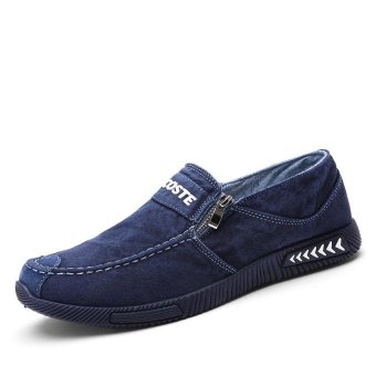 New Men's Canvas Shoes, Street Leisure Series Tide Shoes, European and American Style. (Navy Blue) - intl  