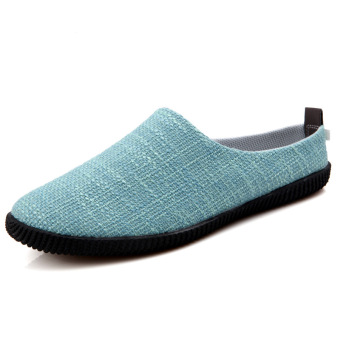 New Men's Casual Shoes to Help Low Breathable Half Slippers(Light Blue) - Intl  