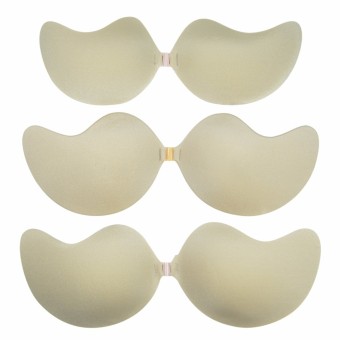 New Silicone Female Sexy Push Up Strapless Adhesive Brassiere Lingerie Seamless Backless Invisible Bra Beige A - intl  