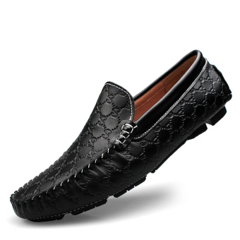New style fashion Slip-On Leather shoes (black)  