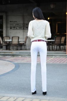 New Style Women Slim Casual Jean Pants(white)  