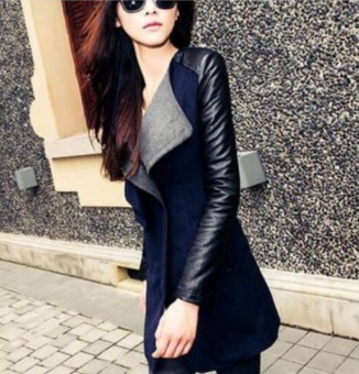 New WINTER Women's Long Warm PU Leather Sleeve Jacket Coat Parka Outerwear - intl  
