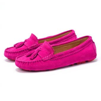 New Women's Genuine Leather Shoes Lady Flat Leather Slip on Casual Loafers Shoes - intl  