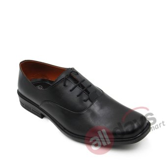 NewJustine - Sepatu Pantofel Kulit Asli Pria OX 11 - Black  