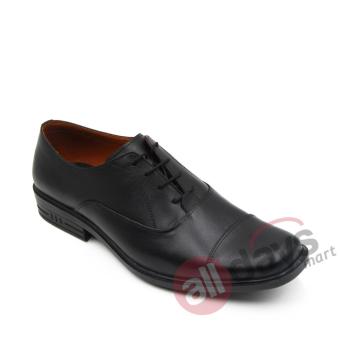 NewJustine - Sepatu Pantofel Kulit Asli Pria OX 12 - Black  