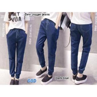 Nicer-Celana Jeans Devi Jogger Dark Blue  