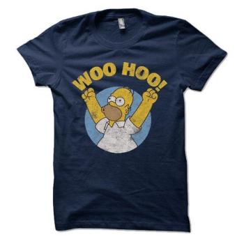Ninetees Bart Simpson Woo Hoo - Tshirt Pria - Navy - K 143  