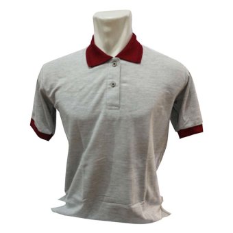 Nope USA Made Polo Shirt Kerah Polosan PSTC Kombinasi 09.00 K 08.01 - Abu  
