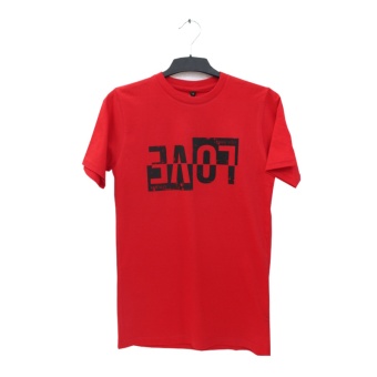 Novalle T-Shirt Love Oneck - Merah  