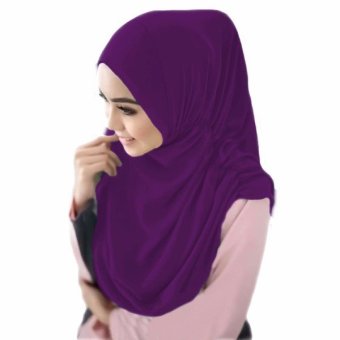 Nurjanah Hijab Kerudung Jilbab Instan Instant - [Warna ungu-purple]  