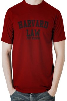 Ogah Drop T-Shirt Harvard Law- Merah Marun  