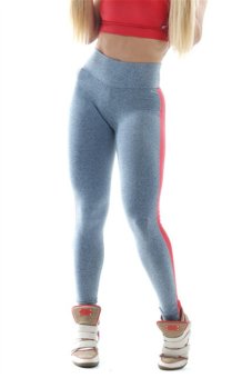 Ohyeah T2414 Fashion Style Running Pants Women Fitness Leggings Sport Legging M/L(grey)  