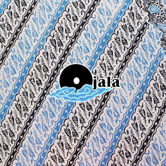 Ojala Batik Kain Batik Cap Lereng (Biru Muda)  