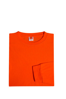 OREN SPORT Han edition cultivate one's morality pure color blank round collar men T-shirts/casual shirts(Orange) - intl  