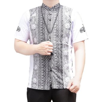 Ormano Baju Koko Muslim Pendek Eksklusif N41- Putih  