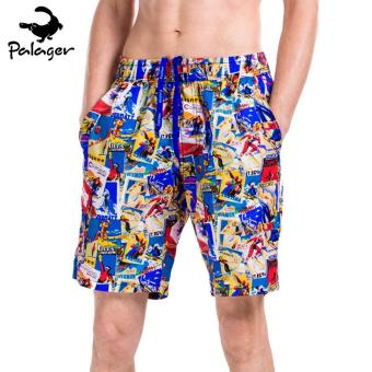 PALAGER Summer Men Print Quick Drying Beach Board Shorts Sea Casual Swimwear 01 - intl  