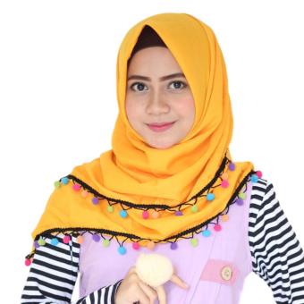 parisku hijab jilbab segiempat candy yellow  