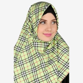 Parisku Jilbab Hijab Segiempat Katun Square Berry Green  
