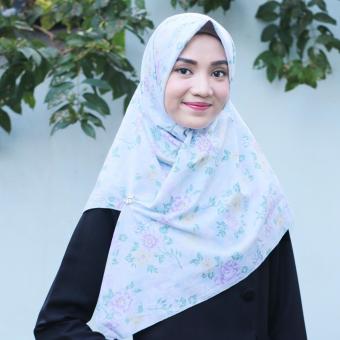 Parisku Jilbab Hijab Segiempat Katun Square Darin Blue  