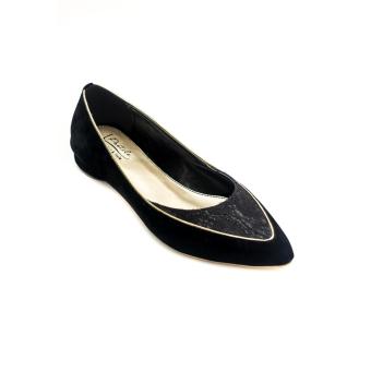 PASTELE - Malory Black Flats Shoes  