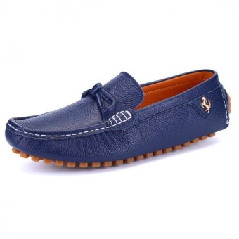 PATHFINDER Men's Casual Leather Loafers Shoes (Blue)  