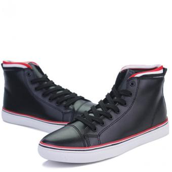 PATHFINDER Men's Fashion PU Hight Cut Shoes(Black) - intl  
