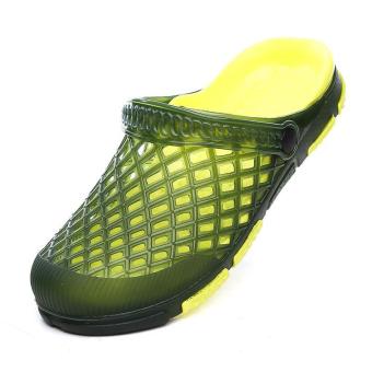 PATHFINDER Men's Sports Clogs Sandals Breathable Flats Water Shoes Beach Summer Style Shoes-Green - intl  