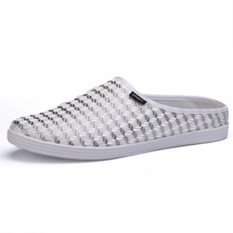 PATHFINDER Men's Weave Mules Beach Shoes Slippers (Grey) - Intl  