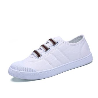 Pattrily canvas shoes shell head sleeves sports casual board shoes men(white) - intl  