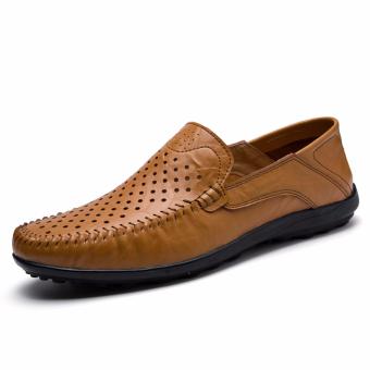 Pattrily men's casual shoes, moccasin-gommino, driving shoes, soft and (brown) - intl  